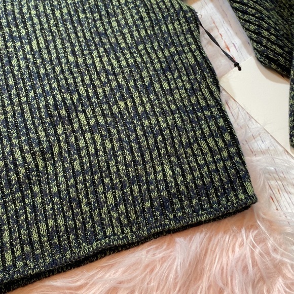 NWT Lululemon Cotton Cashmere Blend Mock Neck Sweater Heather Green sz 20 - Picture 10 of 13